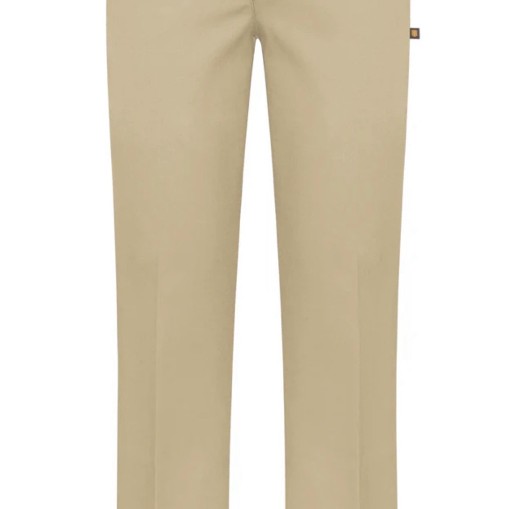 Men's khaki uniform pants, slim fit stretch